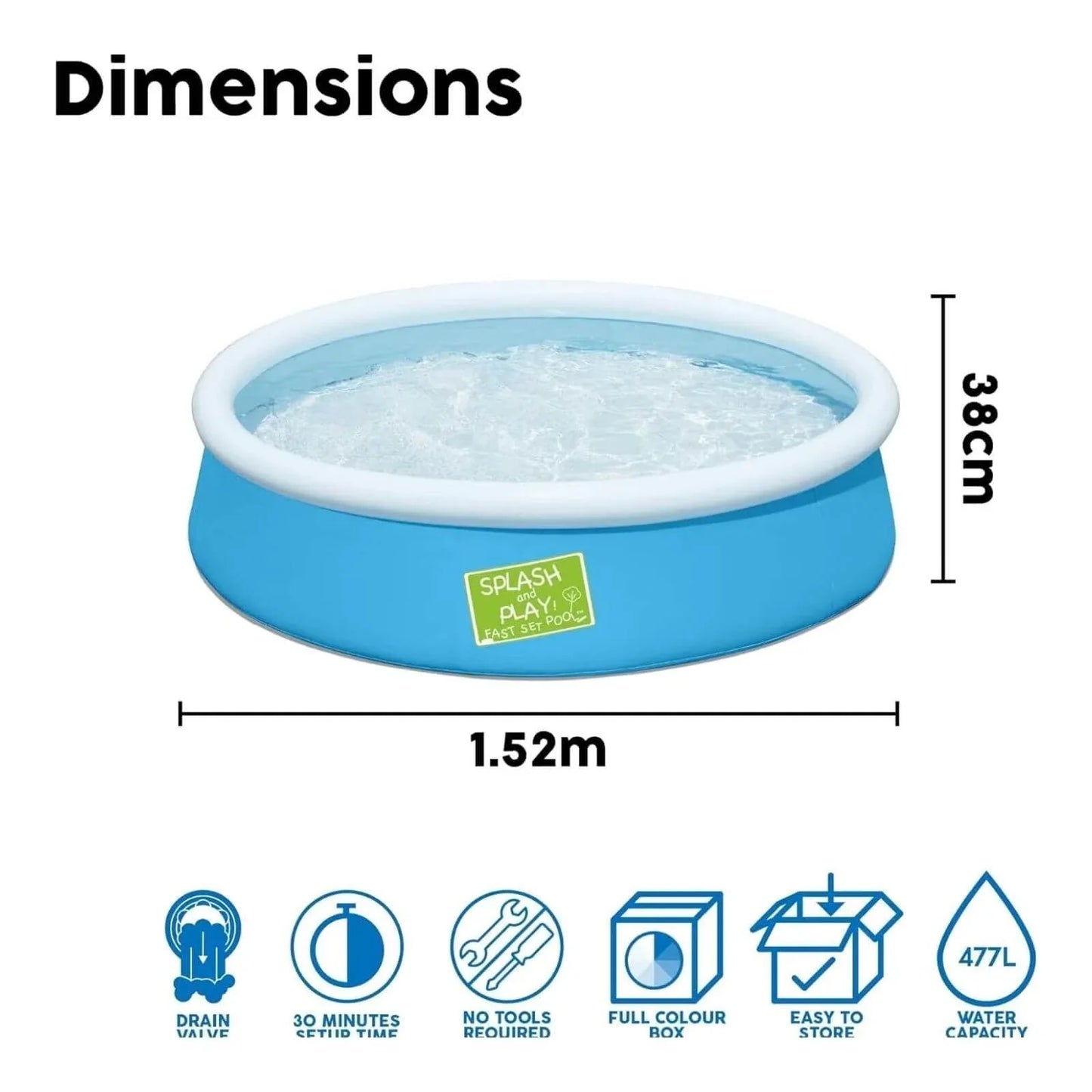 Wilton Bradley My First Fast Set Pool 152 cm - Blue