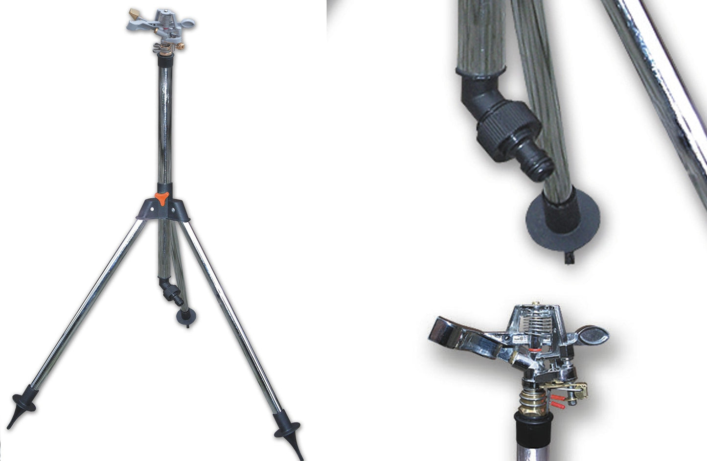 Pulsating Lawn Sprinkler on Tripod 90cm Weatherproof Cover Garden Irrigation Kit